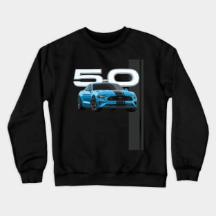 MUSTANG GT VELOCITY BLUE RACING STRIPE Crewneck Sweatshirt